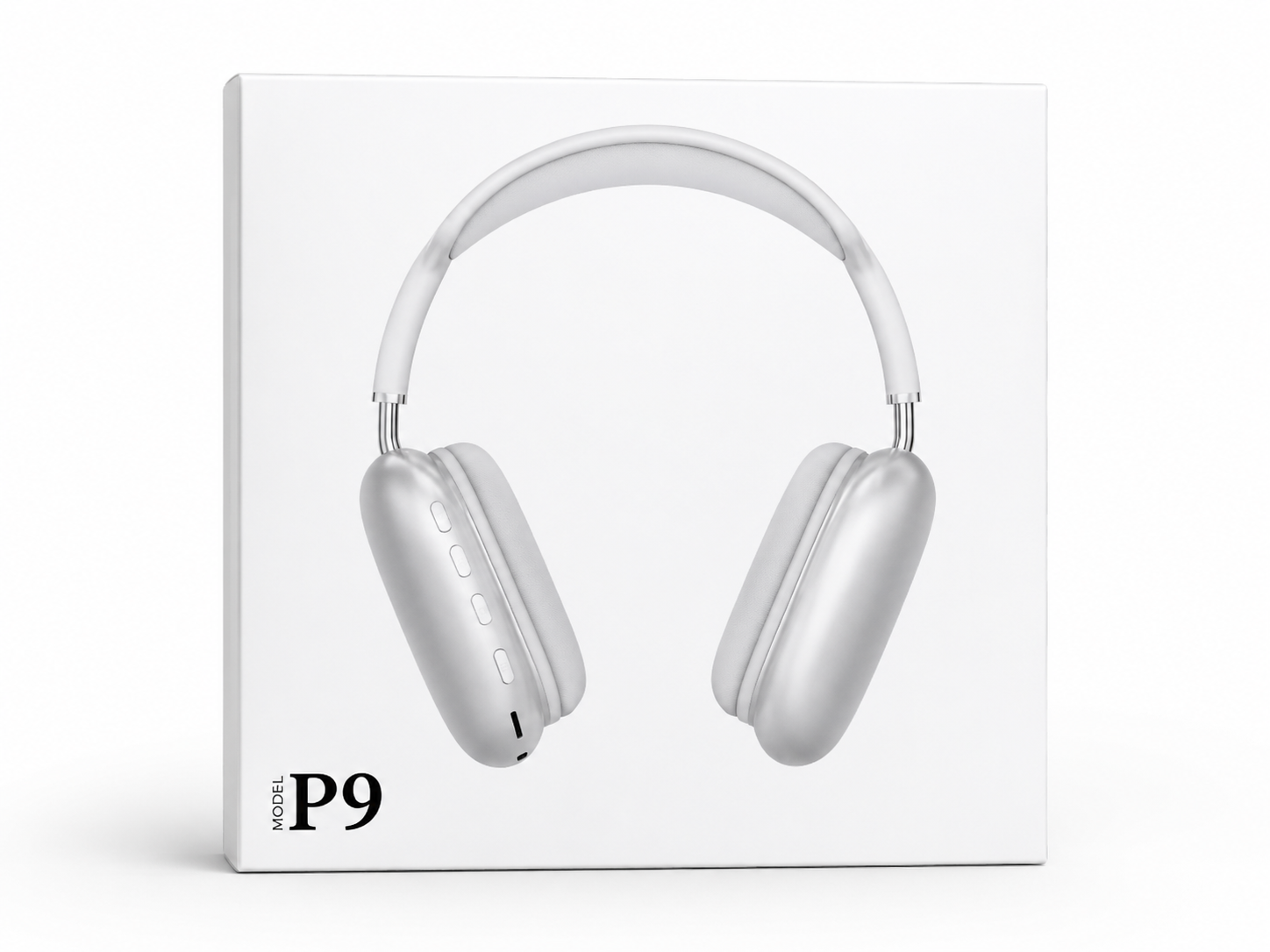 P9 Wireless Bluetooth Headphones | Hi-Fi Stereo Over-Ear Headset with Built-in Mic (White)