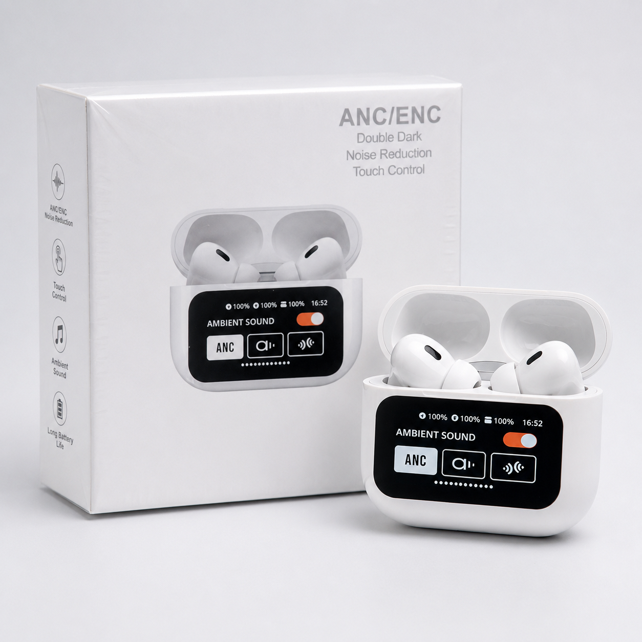 Smart Touch Display – Noise Cancellation Earphones