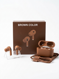 Premium Matte Brown Wireless Earbuds – Sleek Sound Edition